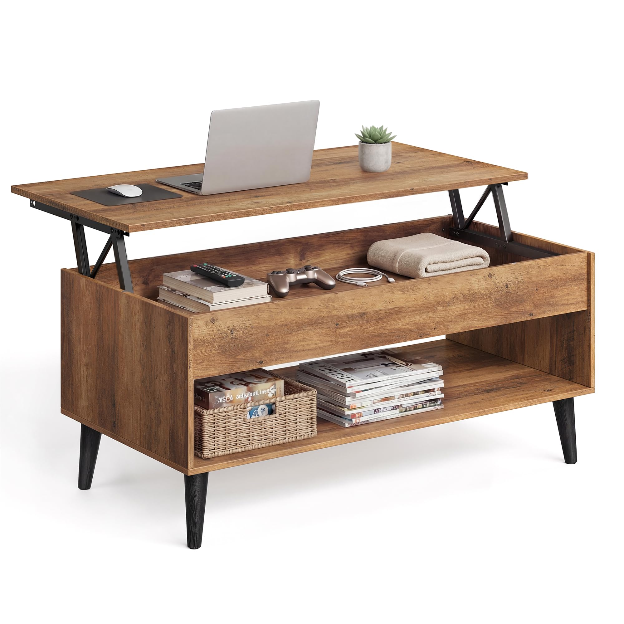 Amazon.com: VASAGLE Lift Top Coffee Table, Lift Tabletop Dining